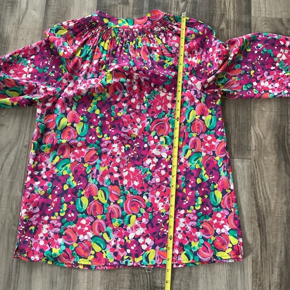 Lilly Pulitzer Elsa Top Blouse Silk Multi Wild Confetti S GRAIL Rare - Picture 7 of 7